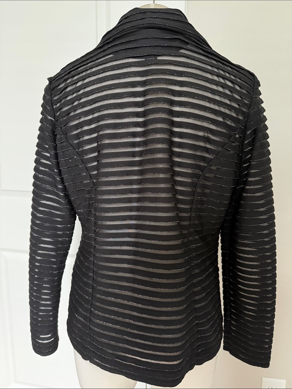 Clara Sun Woo Black Knit Blazer Jacket Sz M - Picture 3 of 6